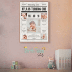 Custom "Breaking News" Baby Photo Frame