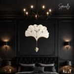 Ginkgo Leaf Wall Clock – White